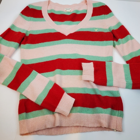 American Eagle Outfitters Sweaters - American Eagle Candy Stripe Angora Rabbit Wool Cashmere Knit Sweater S Womens
